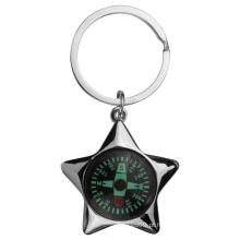 Promoção Star forma de metal Keychain com a bússola (XS-C001)